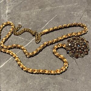 Gold-Tone Floral Crystal belt - Women